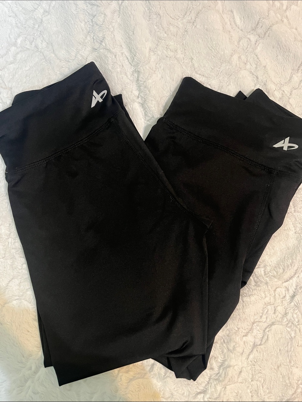 Two Black Athletic Capri Leggings with High Waist